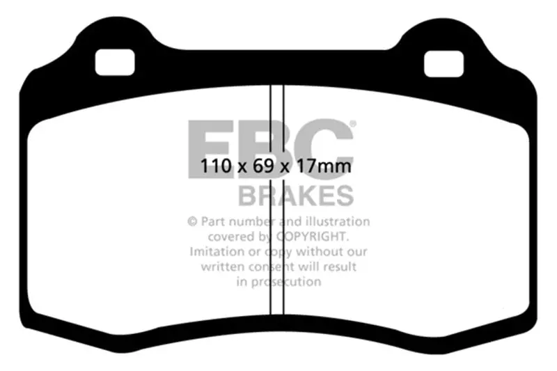 Ebc 96-03 Alfa Romeo Gtv 3.0 (Brembo) Redstuff Front Brake Pads 1