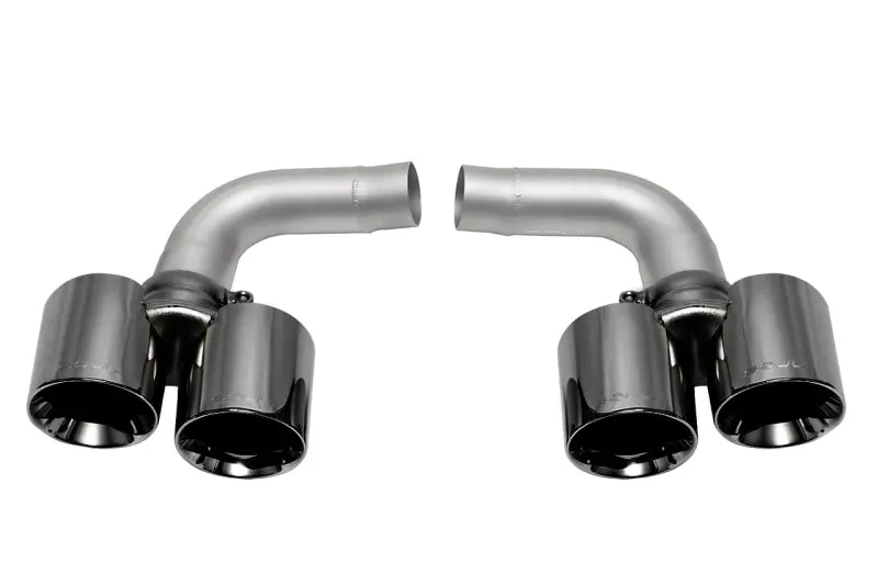 Soul 05-08 Porsche 997.1 Carrera Muffler Bypass Pipes - Black Chrome Tips 1
