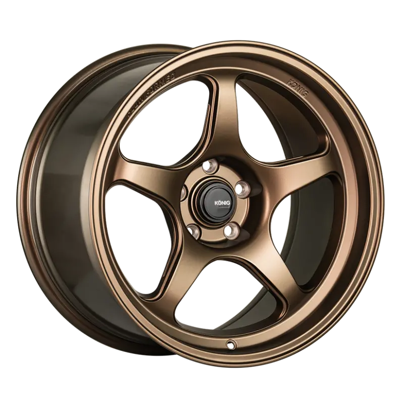 Konig Hyperspec 17X8 4X100 Et40 Matte Bronze Wheel (Knurled Bead) 1