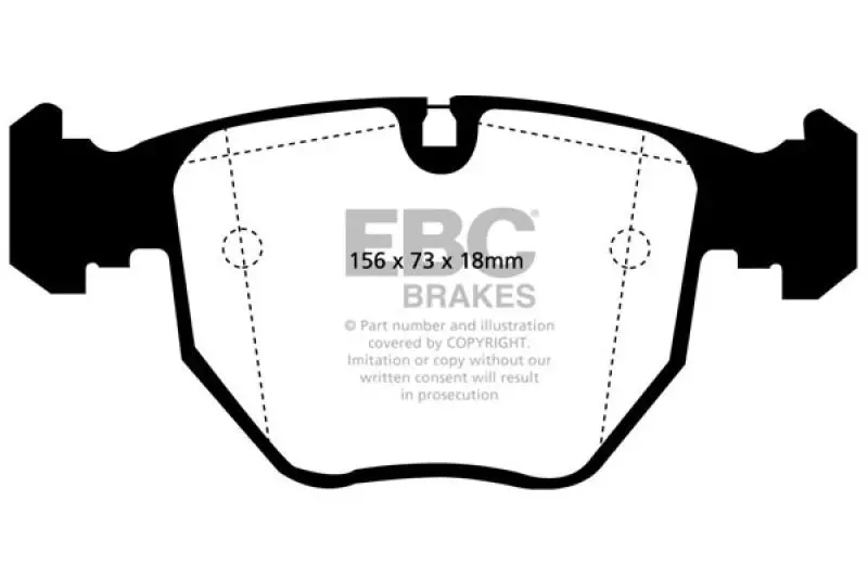 Ebc 00-04 Bmw M5 5.0 (E39) Redstuff Front Brake Pads 1