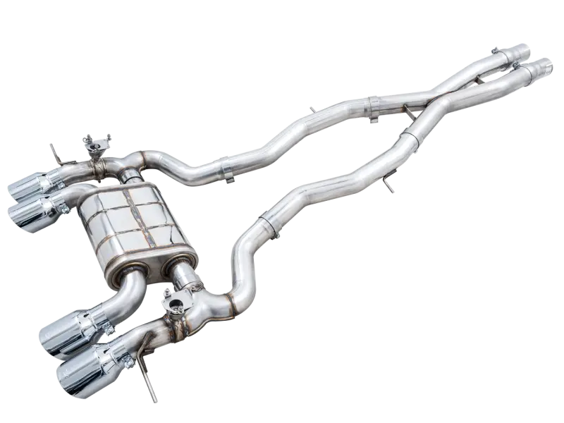 Awe Switchpath Catback Exhaust For Bmw G8x M3/M4 - Chrome Silver Tips 1