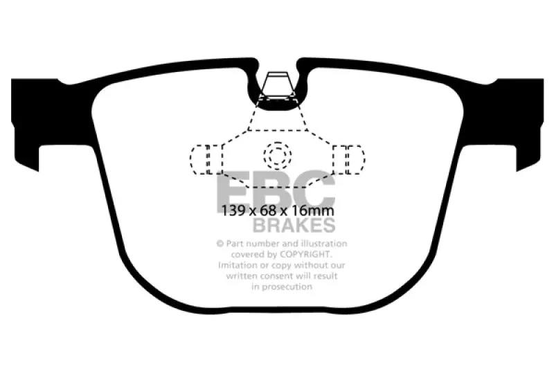 Ebc 08-10 Bmw M3 4.0 (E90) Redstuff Rear Brake Pads 2