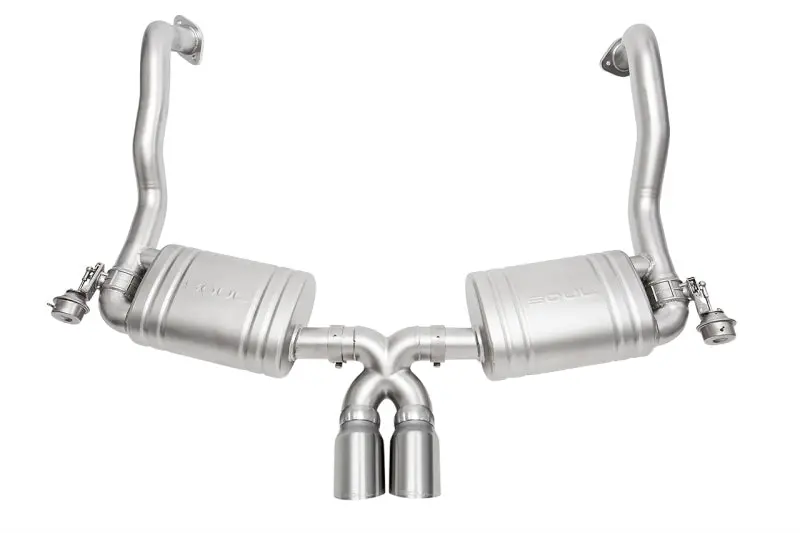 Soul 13-16 Porsche 981 Cayman / Boxster Valved Exhaust - Slash Cut Brushed Finish Tips 1