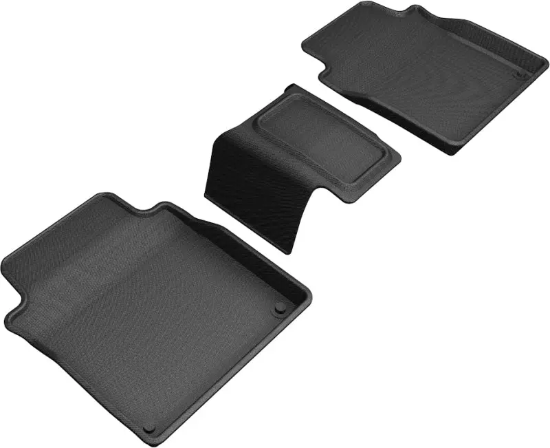 3D Maxpider 2019-2020 Audi A8l Kagu 2Nd Row Floormats - Black 1