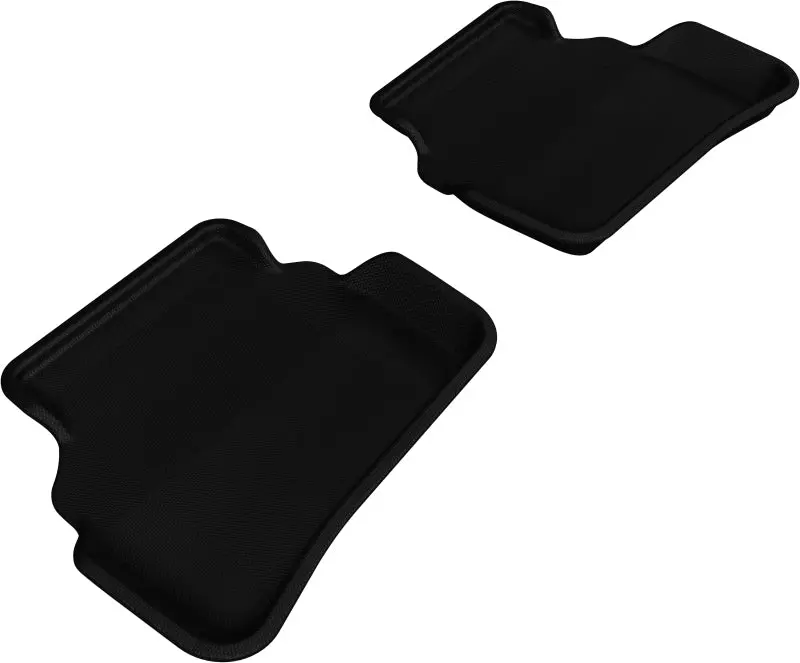 3D Maxpider 2008-2014 Mercedes-Benz C-Class Sedan W204 Kagu 2Nd Row Floormats - Black 1