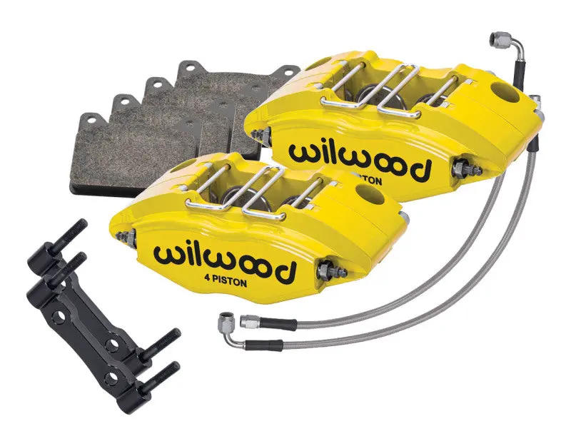 Wilwood 69-74 Porsche 911 Front Powerlite Caliper Kit 3In Mt - Yellow 1