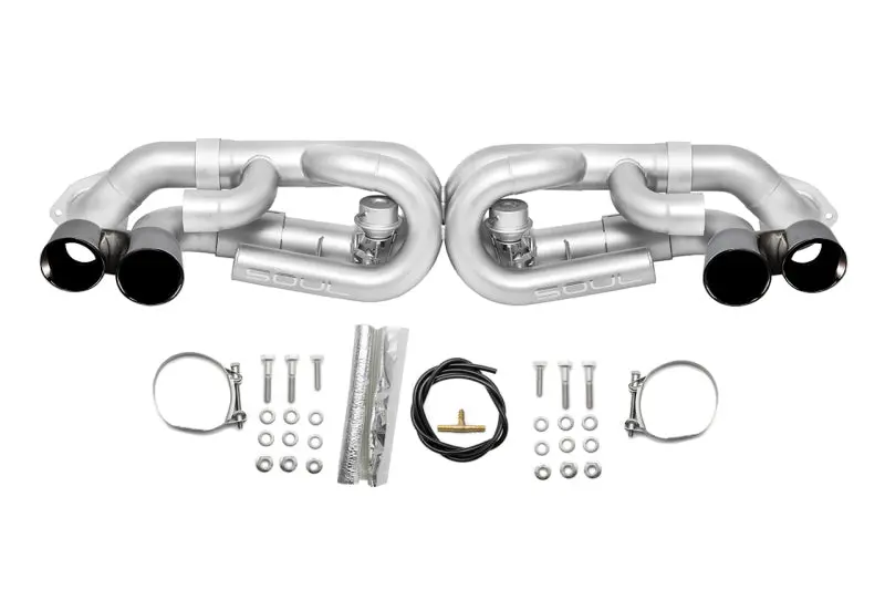 Soul 12-16 Porsche 991.1 Carrera Base / S / Gts (W/ Pse) Valved Perf. Exhaust - Black Chrome Tips 1