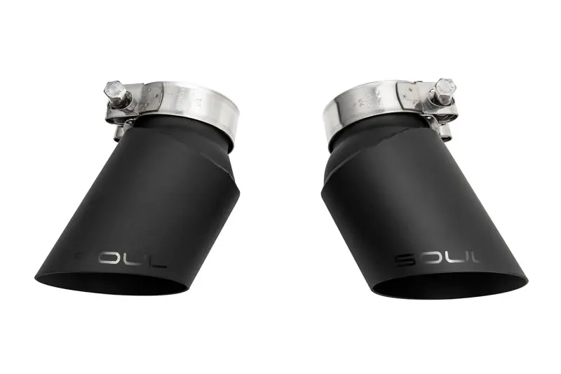 Soul 06-09 Porsche 997.1 Turbo Gt2 Style Bolt On Exhaust Tips (Satin Black Finish) 1