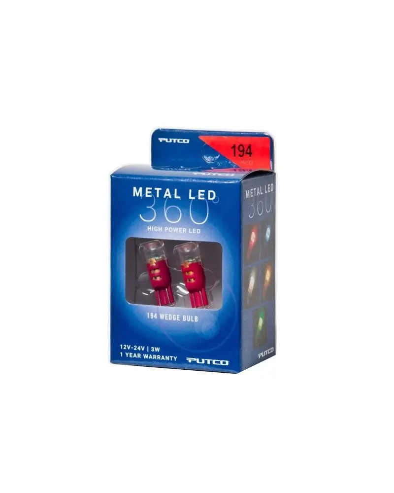 Putco 194 - Red Metal 360 Led 1