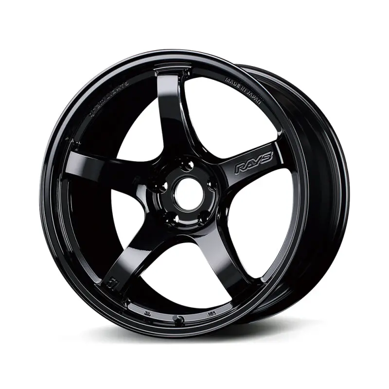 Gram Lights 57Cr 17X9 +38 5X114.3 Gloss Black Wheel 1