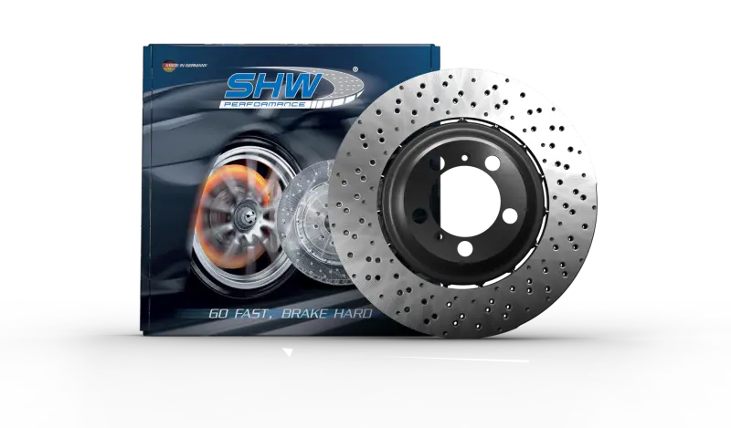 Shw 12-13 Audi Tt Quattro Rs 2.5L Front Drilled-Dimpled Lightweight Brake Rotor (8J0615301k) 1
