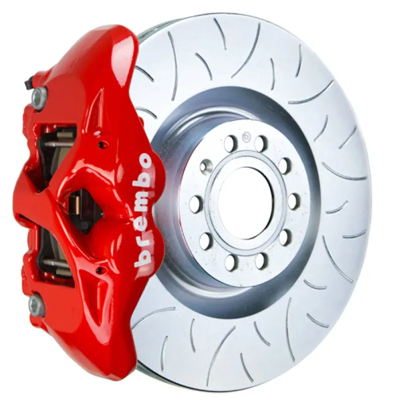 Brembo 16-23 Audi Tt Front Gt Bbk 4 Piston Cast 345X30 1Pc Rotor Slotted Type3-Red 1