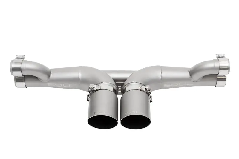 Soul 14-19 Porsche 991 Gt3 Center Muffler Bypass Exhaust - 4In Straight Cut Signature Satin Tips 1
