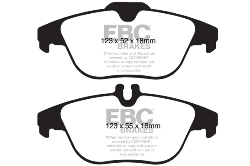 Ebc 12-14 Mercedes-Benz C250 (W204) 1.8 Turbo Yellowstuff Rear Brake Pads 1
