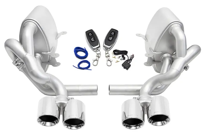 Soul 05-08 Porsche 997.1 Carrera Valved Exhaust (Non-Pse) - Polished Chrome Tips 1