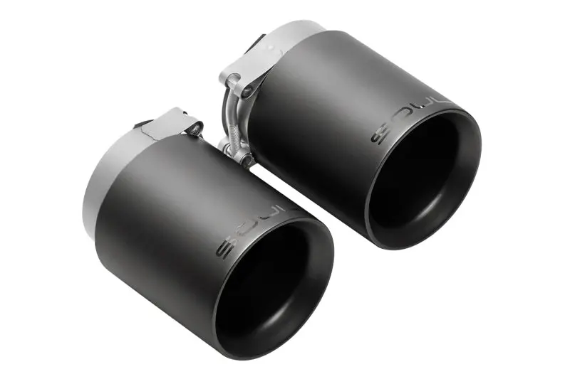 Soul 17-19 Porsche 991.2 Carrera (W/ Pse) Bolt On Exhaust Tips - 4In Double Wall Satin Black Tips 1