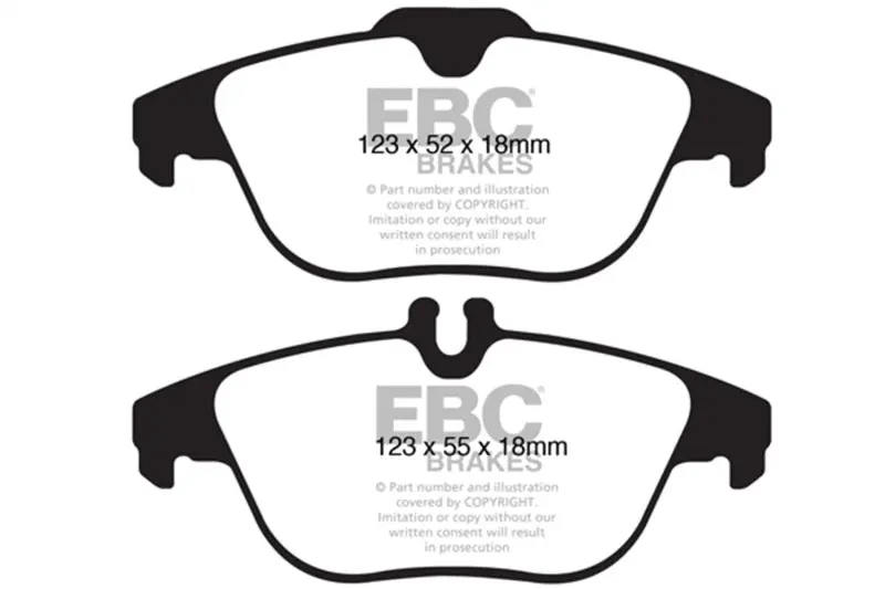 Ebc 12-14 Mercedes-Benz C250 (W204) 1.8 Turbo Yellowstuff Rear Brake Pads 2