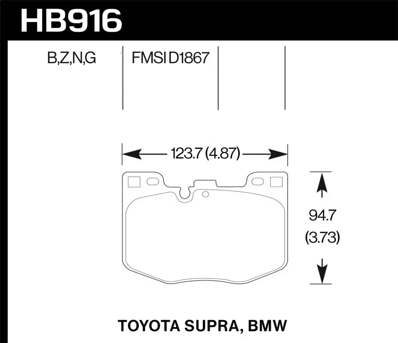 Hawk 2020 Toyota Supra / 19-20 Bmw Z4 Dtc-60 Front Brake Pads 1