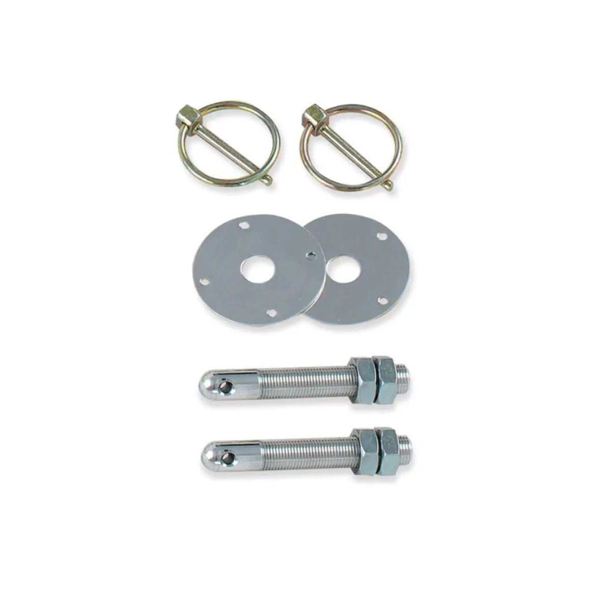 Longacre Aluminum Hood Pin Kit - 3/8"-24 Set Of 2 1