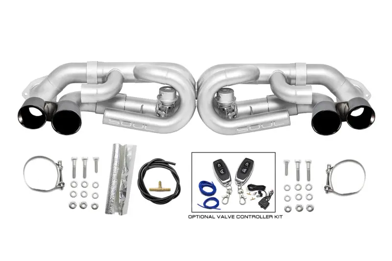 Soul 12-16 Porsche 991.1 Carrera Base / S / Gts (W/ Pse) Valved Perf. Exhaust - Blk Chrome Tips - Vc 1