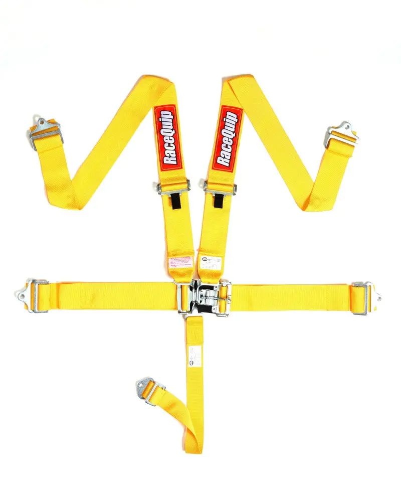 Racequip Yellow L & L 5Pt Seat Belt 1