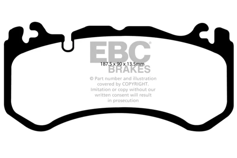 Ebc 08-13 Mercedes-Benz C63 Amg (W204) 6.2 Redstuff Front Brake Pads 2