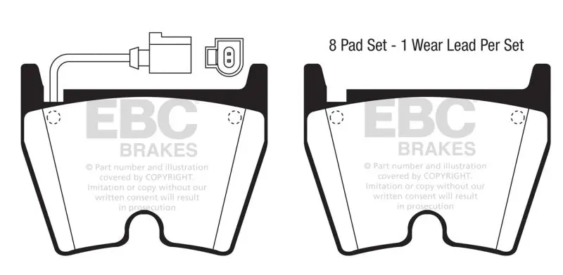 Ebc 17-18 Audi Rs3 Redstuff Front Brake Pads 2