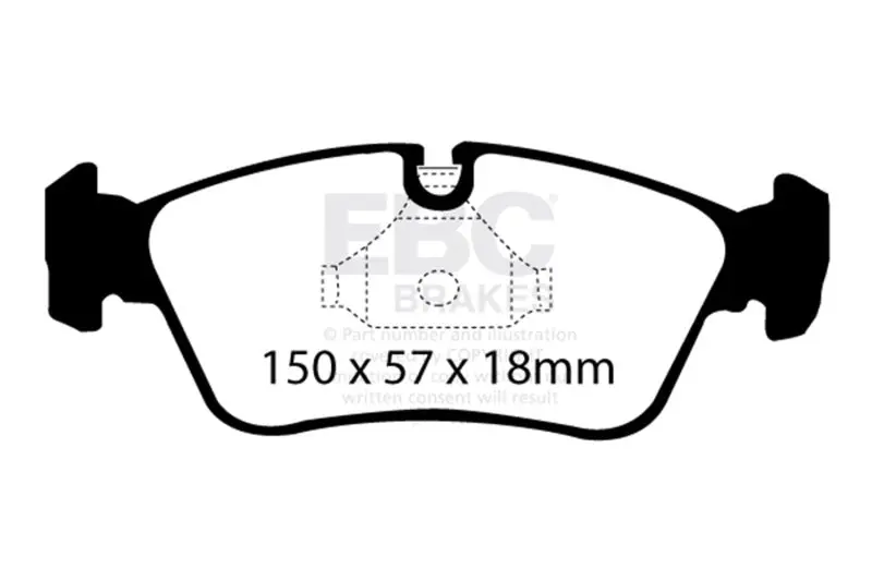 Ebc 99-02 Bmw Z3 2.5 Yellowstuff Front Brake Pads 2