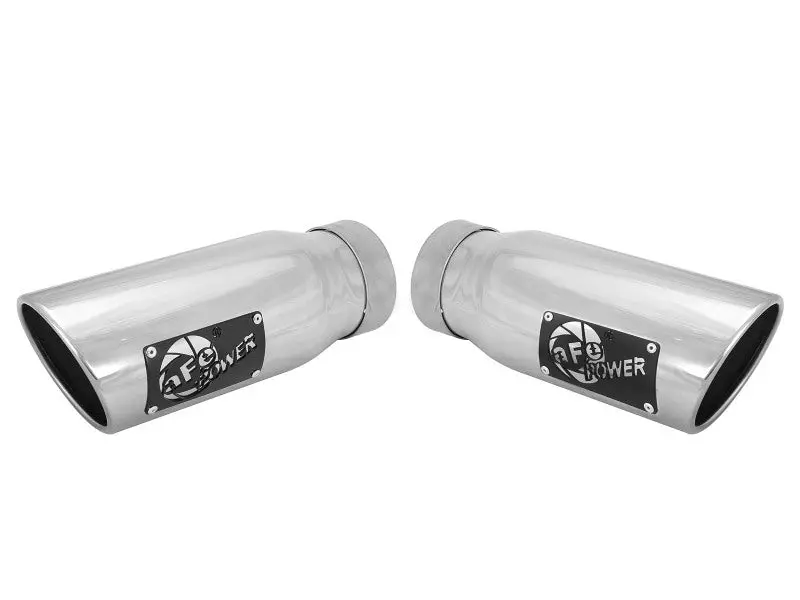 Afe Machforce-Xp 304 Stainless Steel Polished Exhaust Tip 3.5In X 4.5In Out X 12In L Clamp-On 1