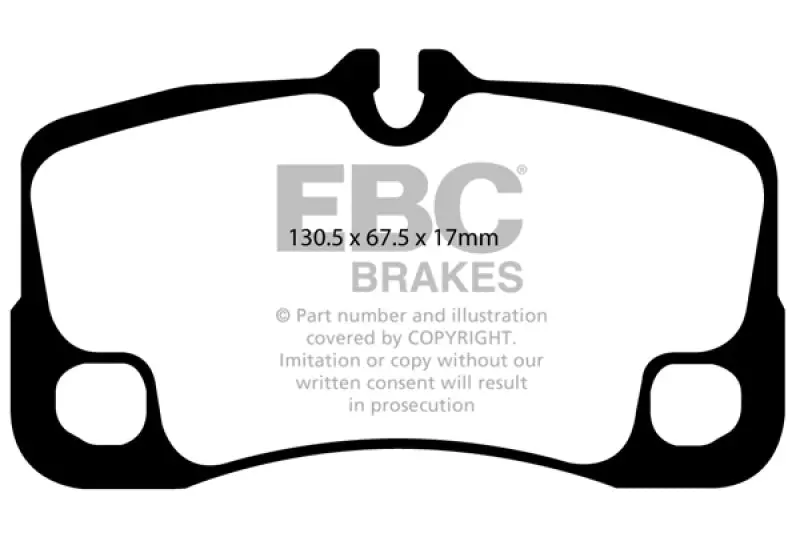 Ebc 09-12 Porsche 911 (997) (Cast Iron Rotor Only) 3.6 Carrera 2 Yellowstuff Rear Brake Pads 2