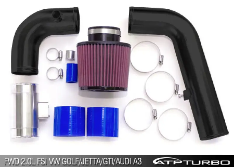 Atp Vw Golf/Gti/Jetta / Audi A3 2.0T Fsi Turbo 3.0In Modular Intake Kit W/ Blue Silicone Connectors 1