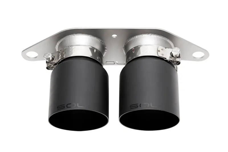 Soul 14-19 Porsche 991.2 Gt3 / Gt3 Rs Bolt-On Exhaust Tips - 4In Straight Cut Satin Black Tips 1