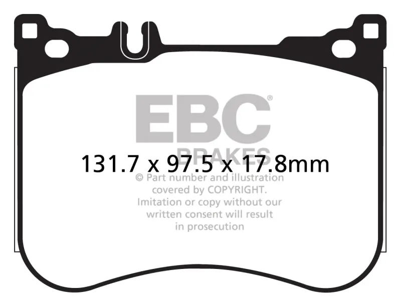 Ebc 14+ Mercedes-Benz S550 4.7 Twin Turbo Amg Sport Pkg Redstuff Front Brake Pads 2