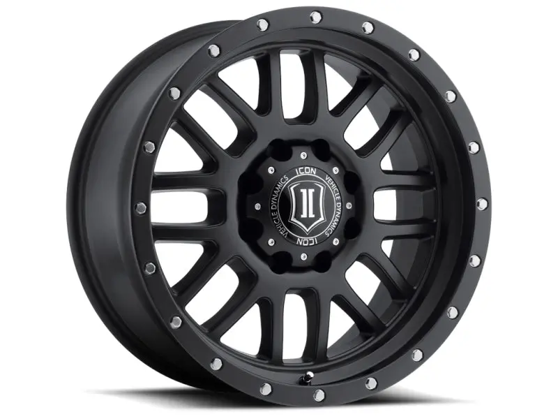 Icon Alpha 20X9 5X150 16Mm Offset 5.625In Bs 110.1Mm Bore Satin Black Wheel 1