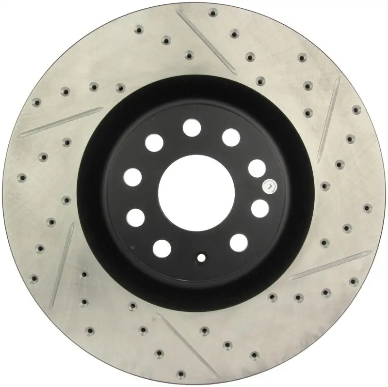 Stoptech 09 Vw Passat Cc / 06-09 Passat Slotted & Drilled Left Front Rotor 1