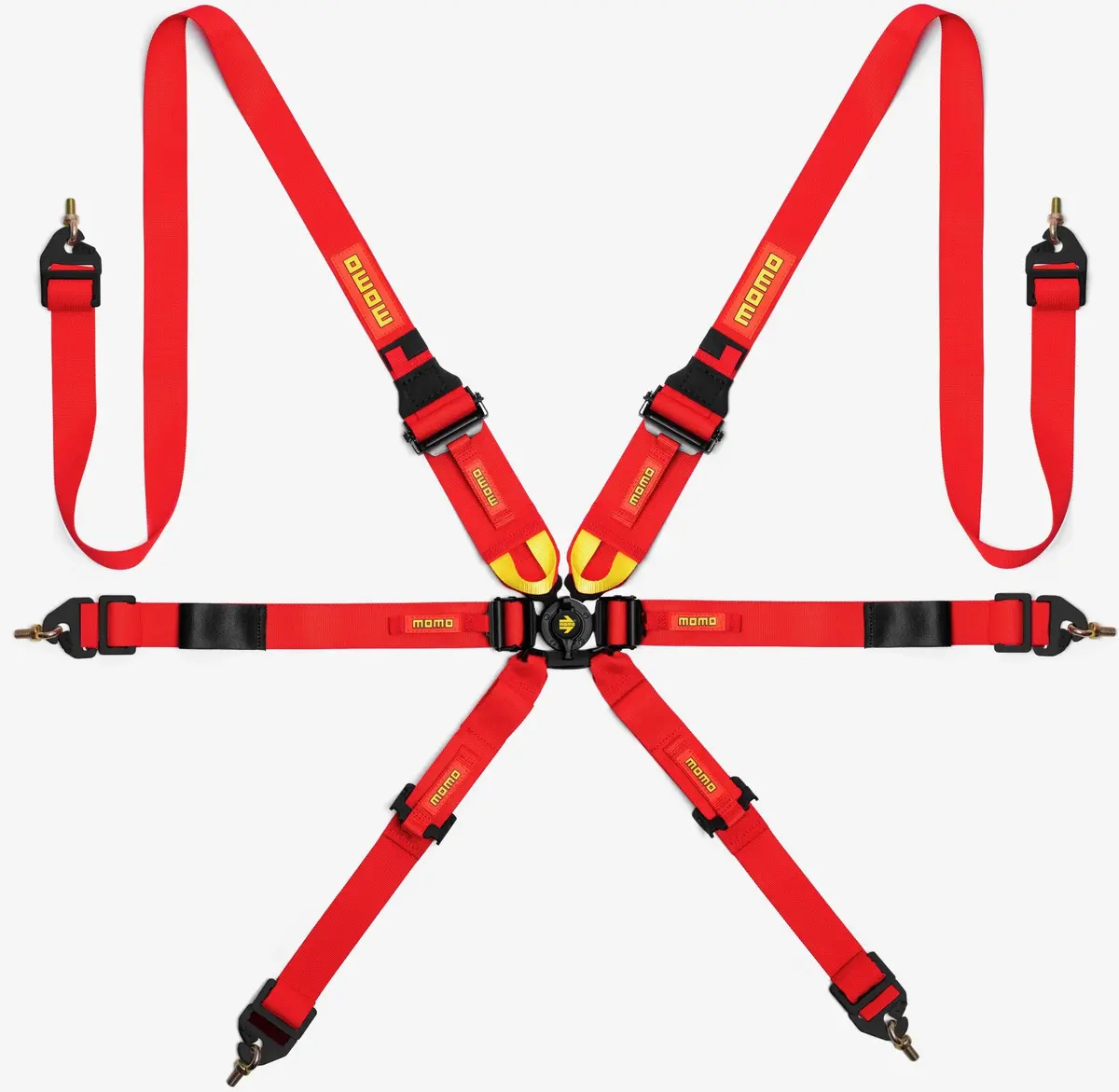 Momo 6-Point Fia 8853-2016 Fhr Racing Harness Red 1