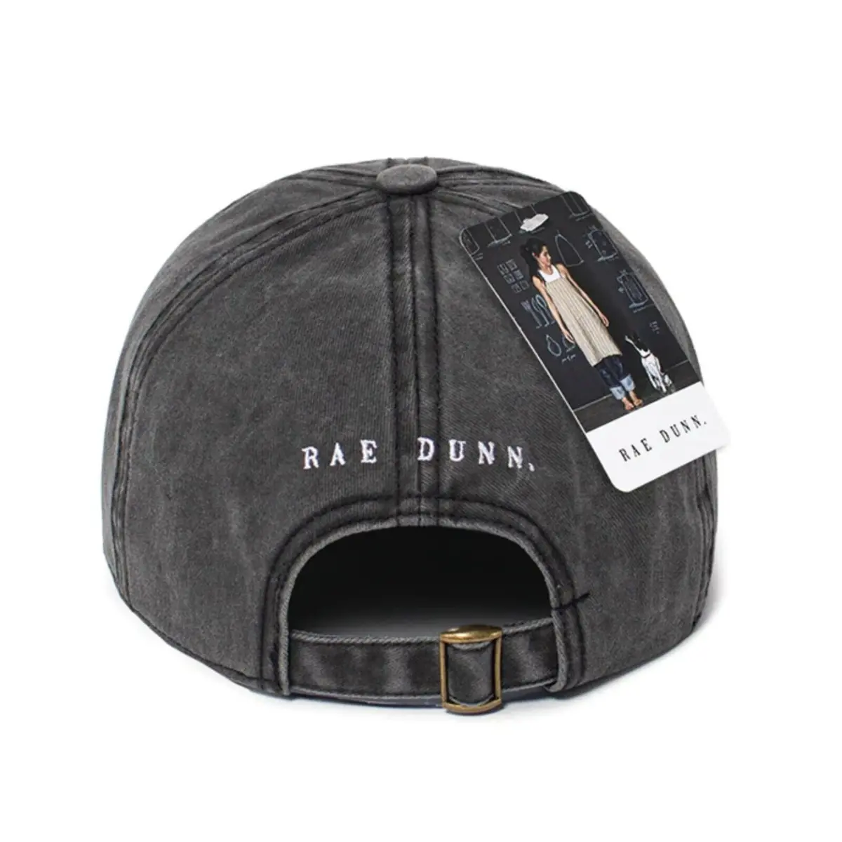 Rae Dunn Women's Game Day Black Denim Baseball Cap 2