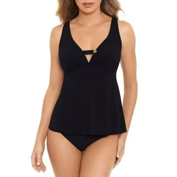 Amoressa By Miraclesuit Discotheque Liza Swing Beach Swim Tankini Top 1