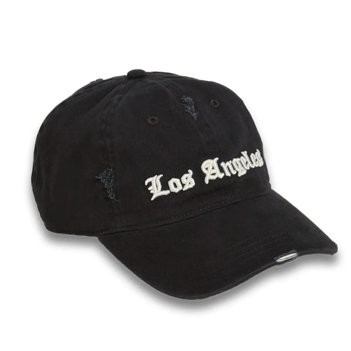Steve Madden Distressed Cotton La Los Angeles Dad Baseball Cap 1