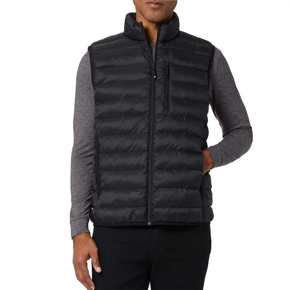 32 Degrees Quilted Stand-Up Collar Lightweight Warmth Full Zip Vest 1