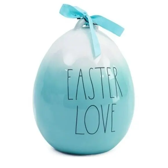Rae Dunn 9.5In Home Decor Ceramic Ombre Easter Love Egg 1