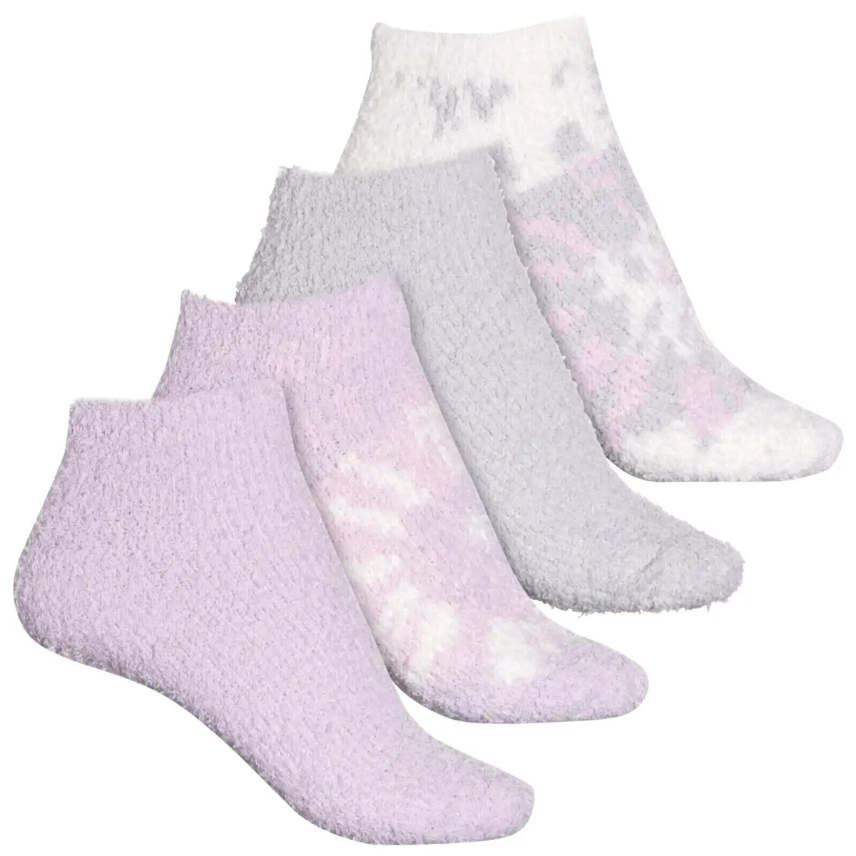 Danskin 4-Pack Ultra Soft Plush Fleece Tie-Dye Swirl Low Cut Cozy Socks 1
