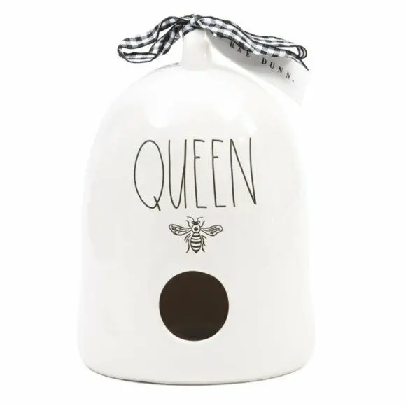 Rae Dunn Queen Ceramic Spring Easter Decor Birdhouse 1