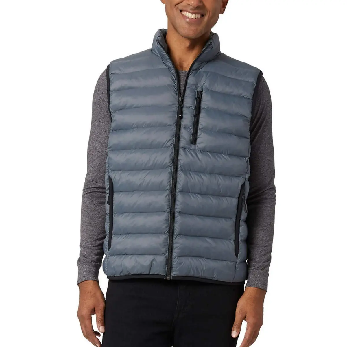 32 Degrees Quilted Stand-Up Collar Lightweight Warmth Full Zip Vest 1
