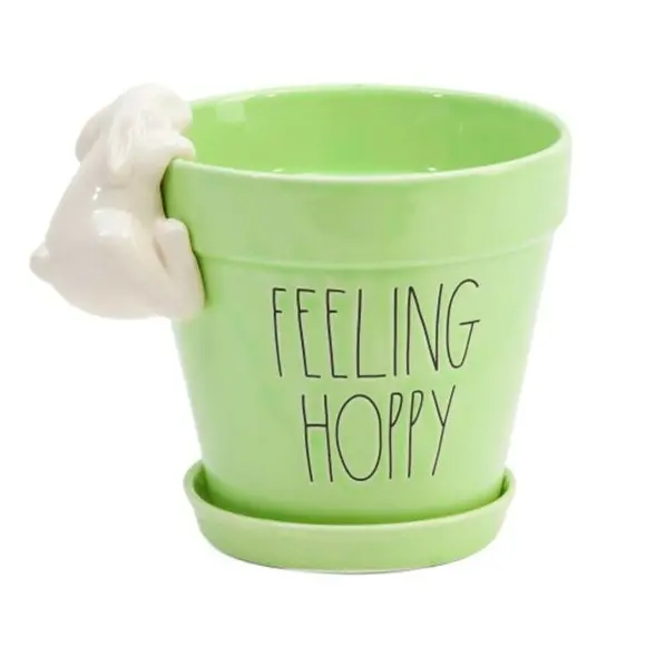 Rae Dunn Home Decor Feeling Hoppy 8In Climbing Bunny Planter 1