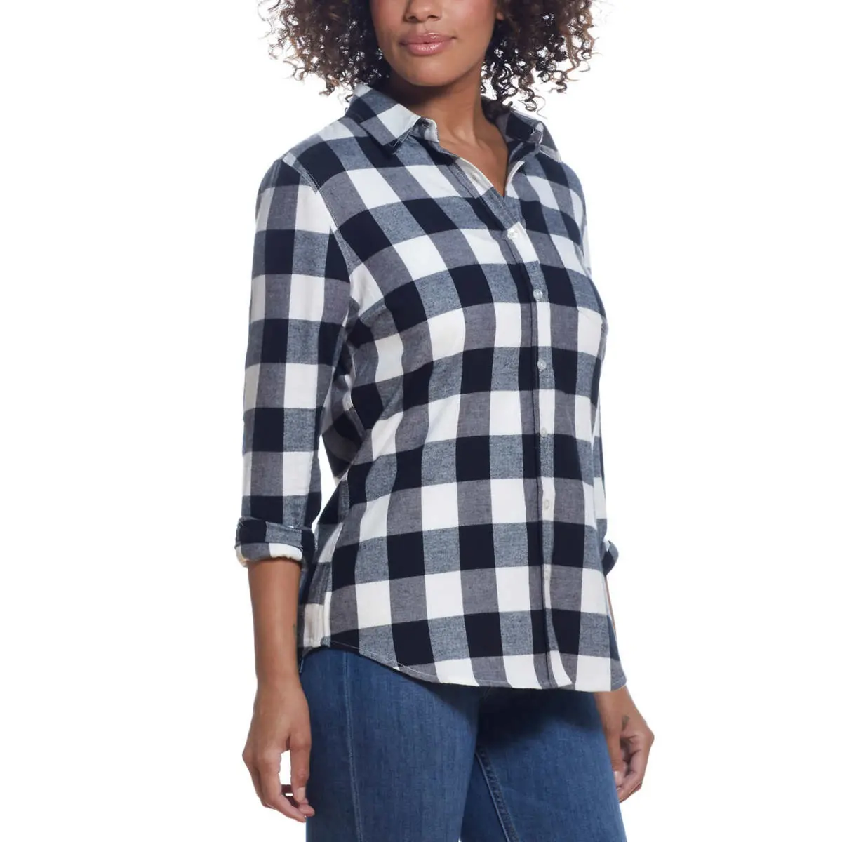 Weatherproof Vintage Women's Lightweight Super Soft Flannel Button Fron Shirt 3