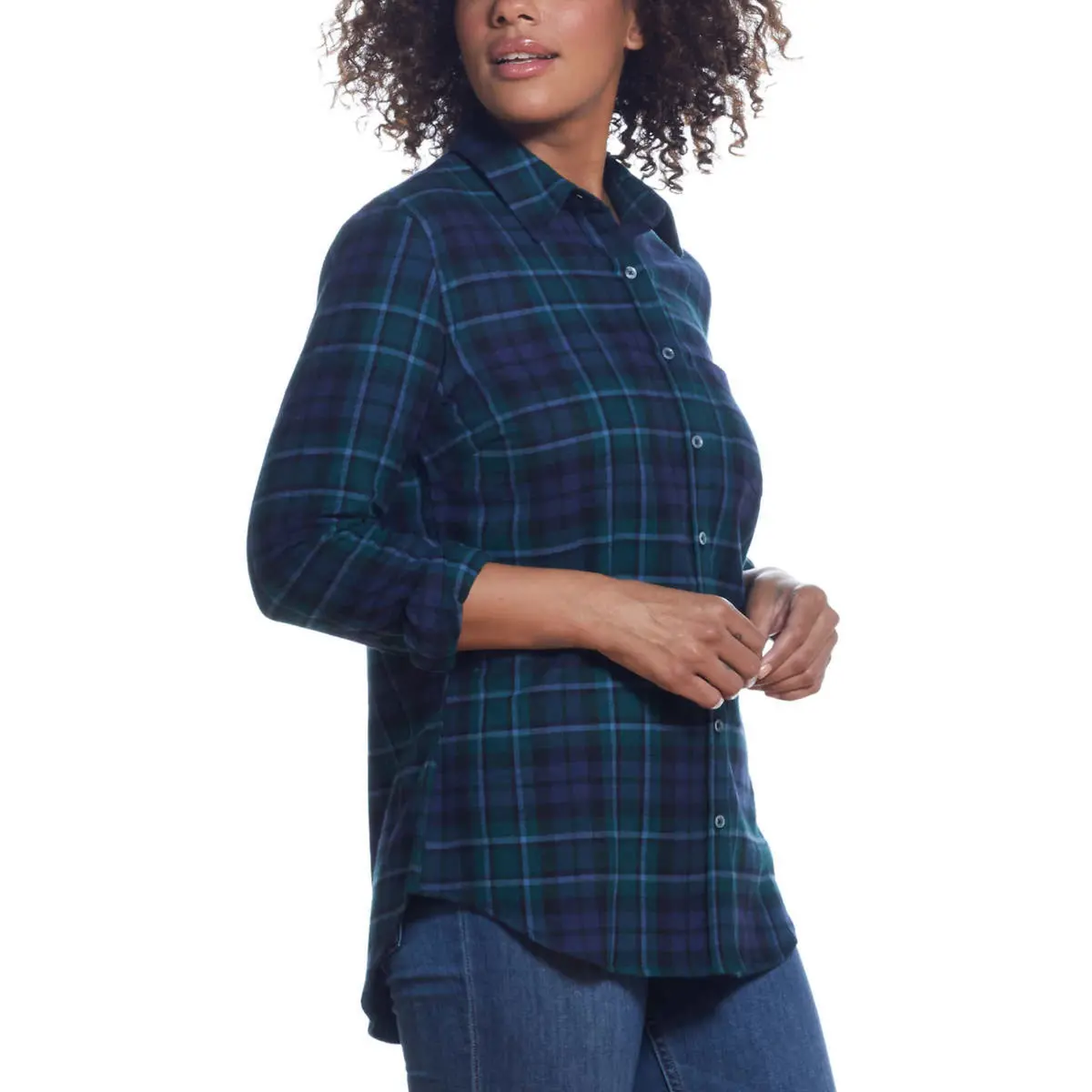 Weatherproof Vintage Women's Lightweight Super Soft Flannel Button Fron Shirt 7