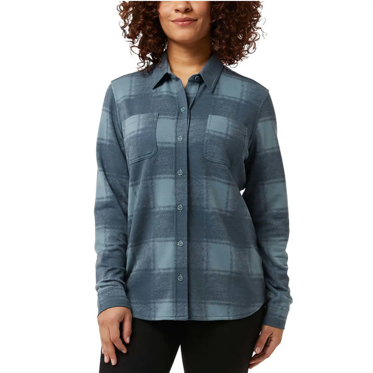 32 Degrees Women's 4-Way Stretch Soft Button-Up Shirt 1