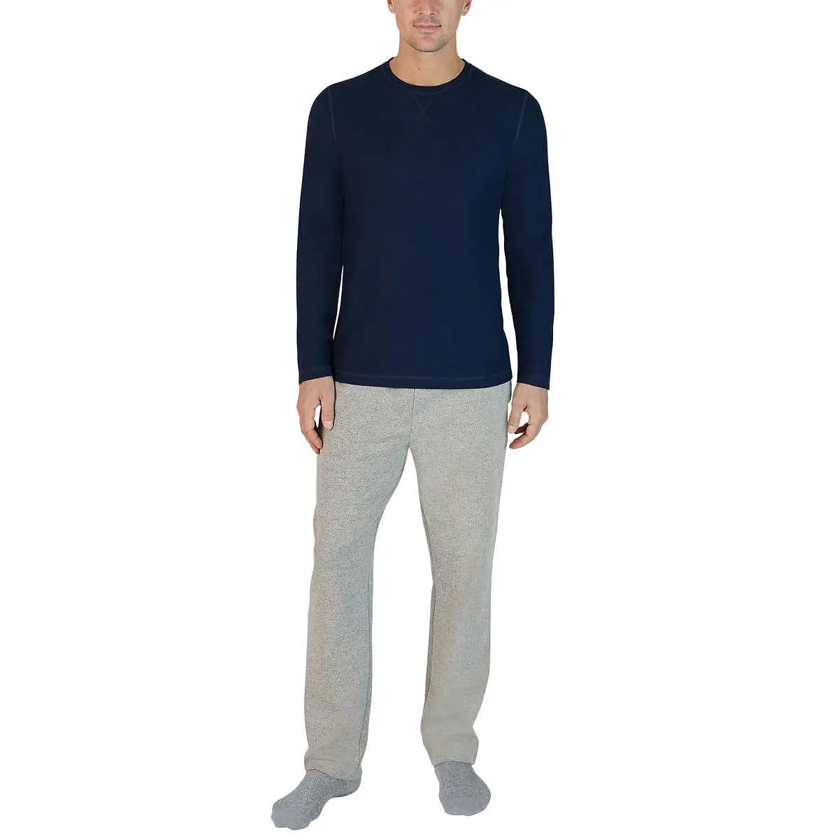 Eddie Bauer Men’S  2-Piece Super Soft Top & Bottom Pj Lounge Set Gray 1