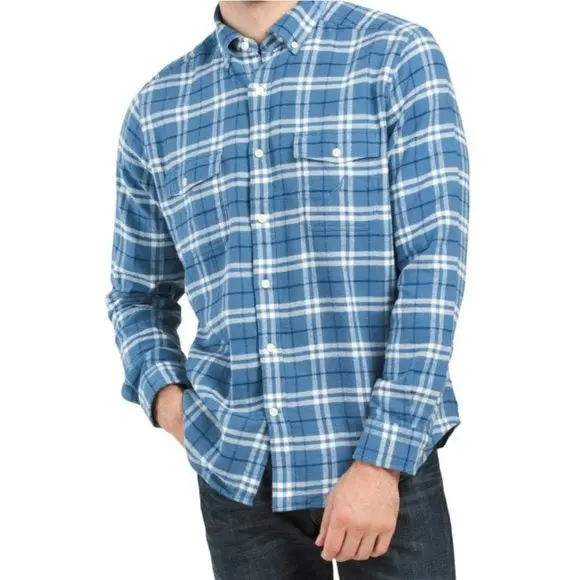 Nautica Men's Classic Collar Checked Soft Brushed Flannel Casual Button Down Shirt 1